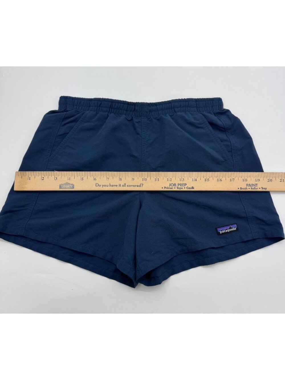 Patagonia Baggies Shorts Navy Elastic Waist Size S - Picture 8 of 9